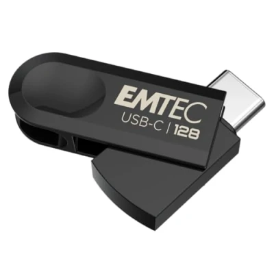 Afbeelding van EMTEC USB 3.2 Type C Single C280 ECMMD128GC283 Flash Drive Universele compatibiliteit Lezen 80MB/s, schrijven 20MB/s, Eco Design, 128 GB/GB