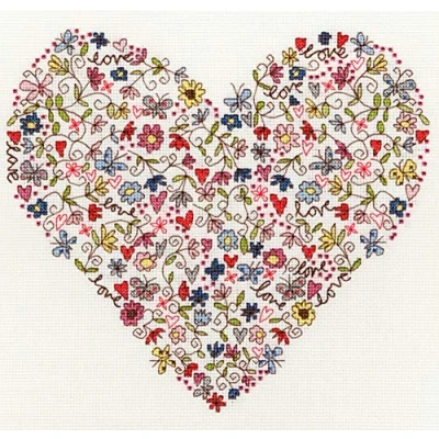 Afbeelding van Bothy Threads Kruissteekset &quot;Liebe Herz&quot;, 24x26cm, XKA1, telpatroon