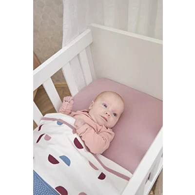 Afbeelding van Meyco baby wieglaken Shapes 75x100 cm lilac