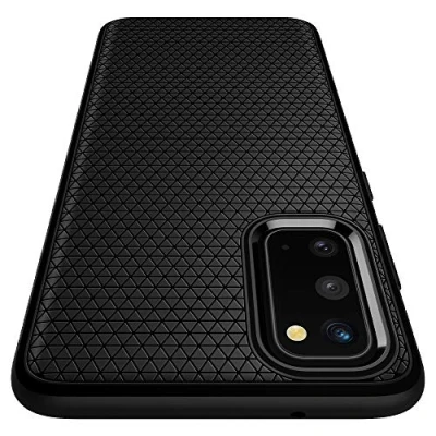 Afbeelding van Samsung Galaxy S20 Hoesje Siliconen en TPU (zacht) Spigen Softcase/Backcover Zwart Telefoonhoesje Shockproof/Valbescherming