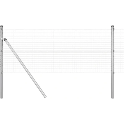 Afbeelding van vidaXL Hekpaal Set van 2 Gegalvaniseerd Staal 10 x 0,5 m Duurzaam