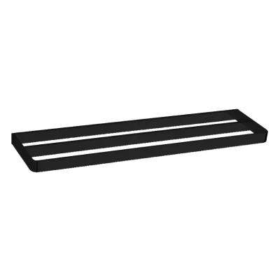 Afbeelding van Waterevolution Deep dubbele handdoekhouder 60 cm mat zwart A212DPR