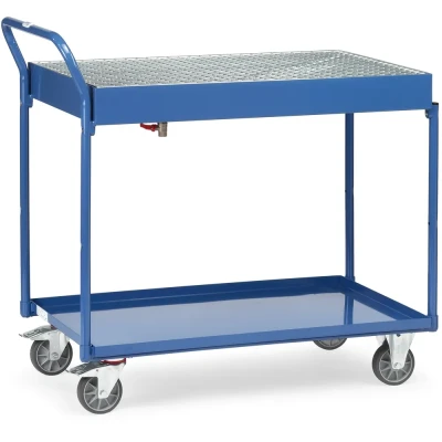 Afbeelding van Fetra mit Gitterrost und Ablaßhahn 2722 Tafelwagen Staal Poedercoating Laadvermogen (max.): 250 kg Stralend blauw (RAL 5007)