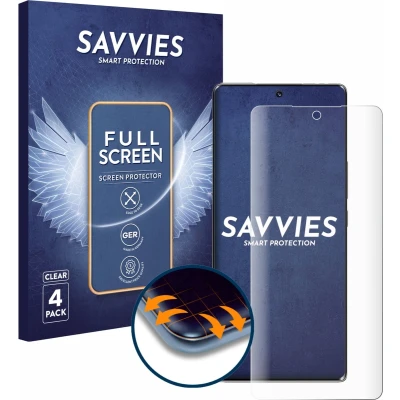 Afbeelding van Savvies Screenprotector voor Honor 70 Folie Beschermfolie transparant volledig dekking (4 Stuks)