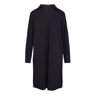 Afbeelding van comma midi jurk marine
