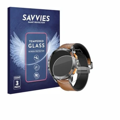 Afbeelding van Savvies Glazen schermbeschermer, Smartwatch beschermfolie, Transparant