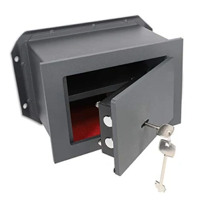 Afbeelding van Navaris Stalen Kluis Inbouwkluis met 2 Sleutels Safe Lock Sleutel Montage aan de muur