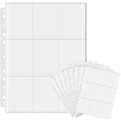 Afbeelding van Verzamelkaartenalbum, 1800 vakken, verzamelkaartenhoezen, verzamelkaartenaccessoires, 100 pagina&#039;s, dubbelzijdig, 9 transparante kaarten, folie, verzamelalbum, spel, fotokaartenbinder