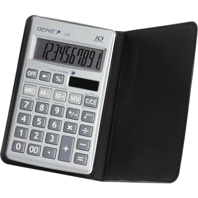 Afbeelding van Genie 330 calculator Pocket Rekenmachine met display Zwart, Zilver