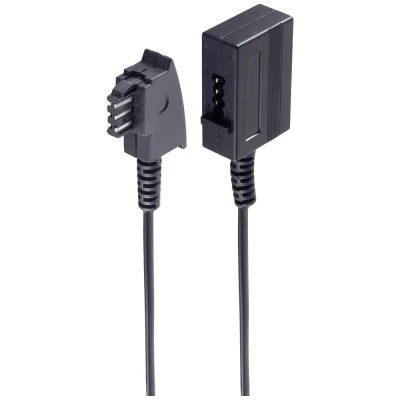 Afbeelding van Shiverpeaks Telefoon (analoog) Verbindingskabel [1x Telefoonstekker Duitsland (TAE F) 1x Telefoonkoppeling F)] 6 m Zwart