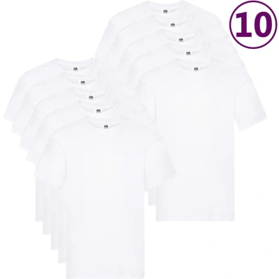 Afbeelding van Fruit of the Loom T shirts Original 10 st 4XL katoen wit