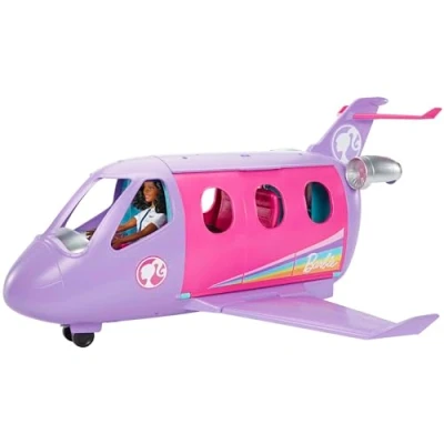 Afbeelding van ​Barbie Avonturen in de Lucht, Speelset met Barbie Pilotenpop en meer dan 15 reisaccessoires, waaronder een puppy, speelgoed voor kinderen vanaf 3 jaar, HCD49