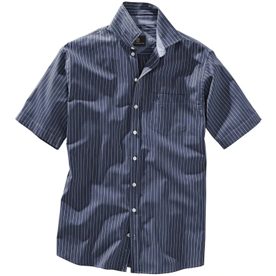 Afbeelding van Jan Vanderstorm gestreept overhemd Plus Size blauw