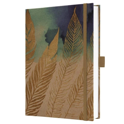 Afbeelding van Notitieboek Jolie A5 kraft Pure Feathers lijn HC 192pag 100gr