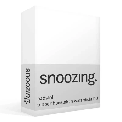 Afbeelding van Snoozing Badstof Waterdicht Topper Hoeslaken Lits jumeaux 200x200 cm Wit