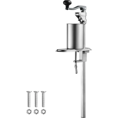 Afbeelding van VEVOR handmatige blikopener, tafelgemonteerde blikopenermachine, commerciële blikopener met voet, in hoogte verstelbare tafelblikopener voor blikjes tot 40 cm hoogte, restaurant, hotel, enz.