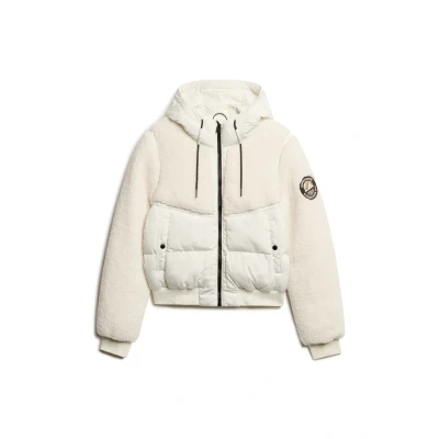 Afbeelding van Superdry Vrouwen Everest Hybrid Bomberjack Wit Grootte: 42