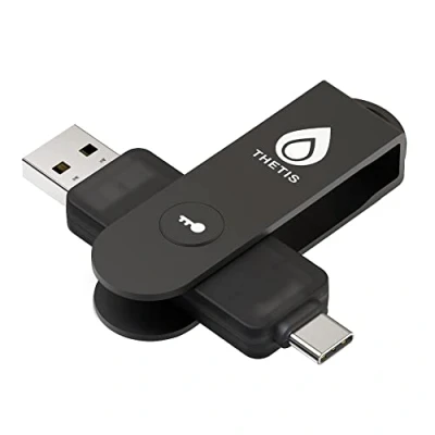 Afbeelding van Thetis Pro FIDO2 beveiligingssleutel, tweefactorauthenticatie NFC beveiligingssleutel FIDO 2.0, dubbele USB A poorten en type C voor meerlaagse bescherming (HOTP) in Windows/MacOS/Linux, Gmail,