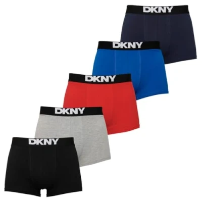 Afbeelding van DKNY Scottsdale boxershorts voor heren, Zwart/Grijs/Rood/Blauw/Navy, S