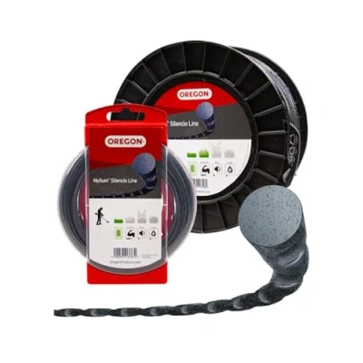 Afbeelding van Oregon Nylium Silencio Trimmer Line, Ronde Profiel Vervanging Cord voor Batterij Aangedreven Tuin strimmer Gereedschap, 2.0mm, 126m Donut Spool (800009)