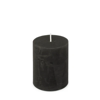 Afbeelding van Spaas Rustieke Pillarkaars 70/95 mm 35u zwart