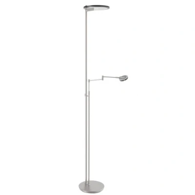 Afbeelding van Vloerlamp met leesarm staal Turound