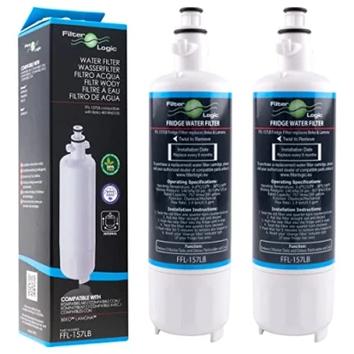 Afbeelding van FilterLogic FFL 157LB 2x Interne waterfilter vervangt 4874960100 compatibel met Beko, Smeg, Grundig, Blomberg, Kuppersbusch, Privileg amerikaanse koelkast