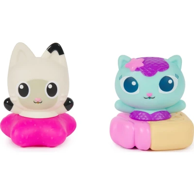 Afbeelding van Gabby&#039;s Poppenhuis Gabby Girl katten waterspuiters Meerminkat en Pandy Poek drijvend badspeelgoed