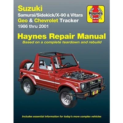 Afbeelding van Suzuki Samurai, Sidekick, X 90 &amp; Vitara, Geo/Chevrolet Tracker (86 01): 1986 to 2001: Haynes Automotive Repair Manual Samurai Sidekick X90 Vitara Geo Chev