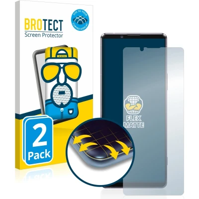 Afbeelding van BROTECT Screenprotector voor Sony Xperia 1 II Folie Beschermfolie matte volledig dekking (2 Stuks)