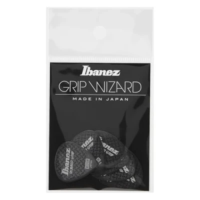 Afbeelding van Ibanez PA16MRG BK Rubber Grip Plectrums 0.8mm (Black) Plectrum set