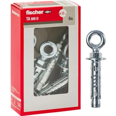 Afbeelding van Fischer Pluggen staal Ta M 8 met oogje, diameter 12 mm, 71255, 6 stuks per verpakking, M8