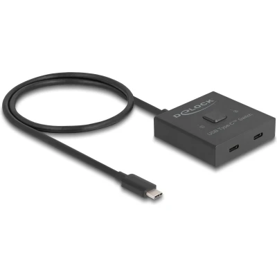 Afbeelding van Delock USB 10 Gbps Type C™ Switch 2 auf 1 bidirektional 8K HQ