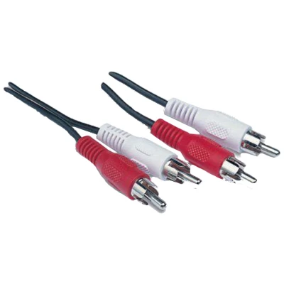 Afbeelding van Goobay Tulp stereo audio kabel zwart 10 meter