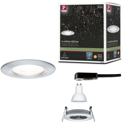 Afbeelding van Paulmann Nova Inbouwlamp voor badkamer LED GU10 6.5 W IP44 Aluminium (gedraaid)