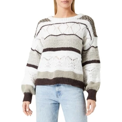 Afbeelding van ONLY Dames Onladina Life L/S KNT Noos Pullover, beige, S