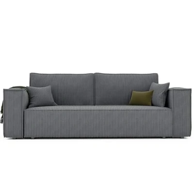 Afbeelding van GREKPOL Bankje met slaapfunctie, 200 x 155 cm, Bali slaapfunctie en bedlade, 3 zits, slaapbank, slaapbank Poso 34 donkergrijs