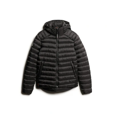 Afbeelding van Superdry Hooded FUJI Padded Winterjas, Heren, Maat: Large, Black