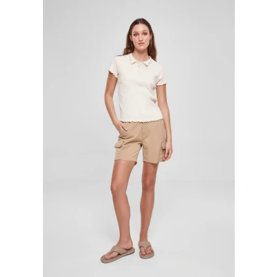 Afbeelding van Urban Classics Poloshirt, Dames, Maat: XS, Whitesand