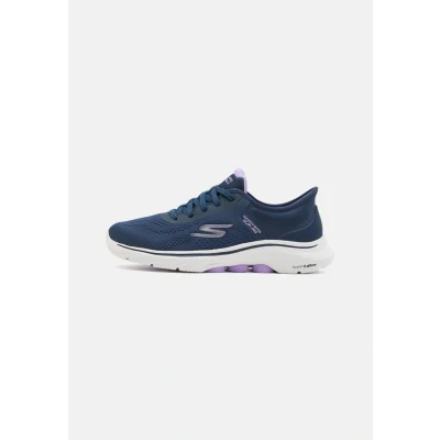 Afbeelding van Skechers Performance GO WALK 7 LACE UP Sportieve wandelschoenen, Dames, Maat: 36, Navy/lavender Textiel/ synthetisch