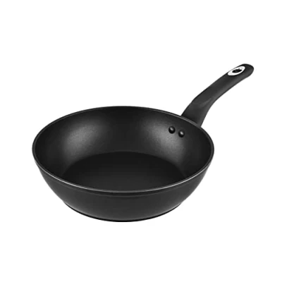 Afbeelding van Venga! Diepe koekenpan, 24 cm diameter, 2,2 l capaciteit, antiaanbaklaag, vaatwasmachinebestendig, soft touch ergonomische handgreep, zwart/zilver, VG PAN 3010