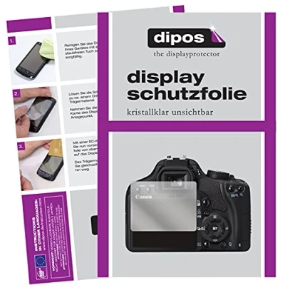 Afbeelding van dipos I 2x Beschermfolie helder geschikt voor Canon EOS 500D Folie screen protector