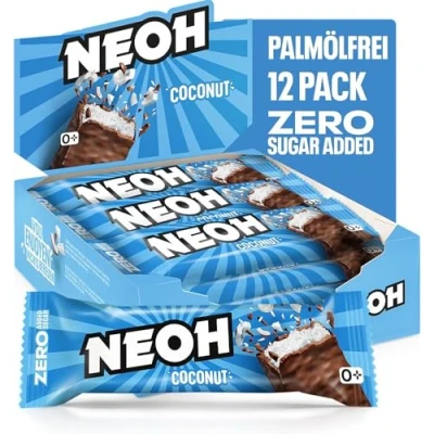 Afbeelding van NEOH Low Carb Keto Reep Kokosnoot Chocolade 1 g suiker / 117 kcal 6 Eiwit Zonder toegevoegde 30 (Pak van 12) Coconut