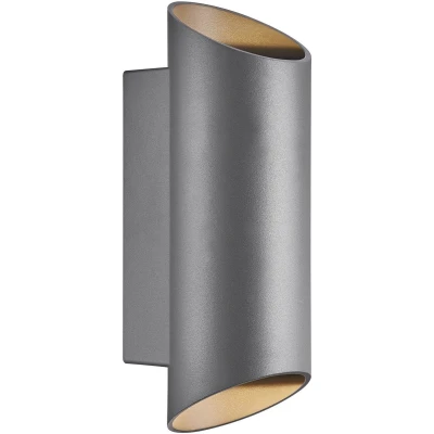 Afbeelding van Nordlux Wandlamp voor buiten Nico Round Licht zowel naar boven als beneden, aluminiumkast (1 stuk)