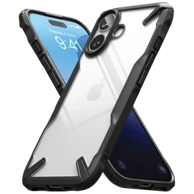 Afbeelding van Ringke Fusion X Compatibel met iPhone 16 Plus Case Krasvast Schokbestendig Robuuste Bumper Hoesje Black