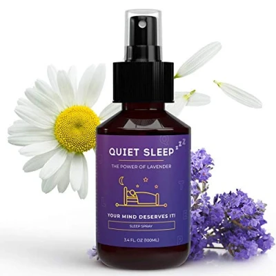 Afbeelding van QUIET Sleep Etherische Olie Spray Goede Nachtrust Pillow Mist, Lavendelolie voor Hoofdkussens, Anti Stress Geurolie Slaapspray helpt inslapen, Rustgevend Lavendel, Deep 100 ml