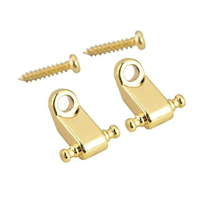 Afbeelding van 2 St¨¹ck Gitarrensaitenhalter, Rollschnur Baumhalter mit Schraube f¨¹r E gitarre Bass(Gold)