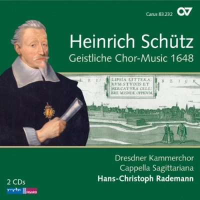 Afbeelding van Dresdner Kammerchor, Cappella Sagittariana, Hans Christoph Rademann Schütz: Geistliche Chor Music 1648 (2 CD)