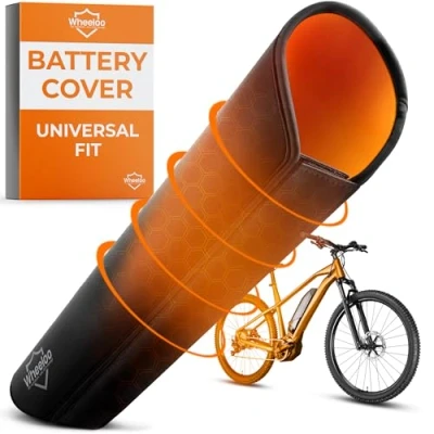 Afbeelding van Wheeloo e bike accubescherming voor geïntegreerde frameaccu, 30 38 cm omtrek, universele pasvorm, bescherming tegen kou en vuil, verhoogt de looptijd levensduur, afdekking accu