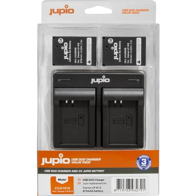 Afbeelding van Jupio Value Pack: 2x Battery LP E12 + USB Dual Charger